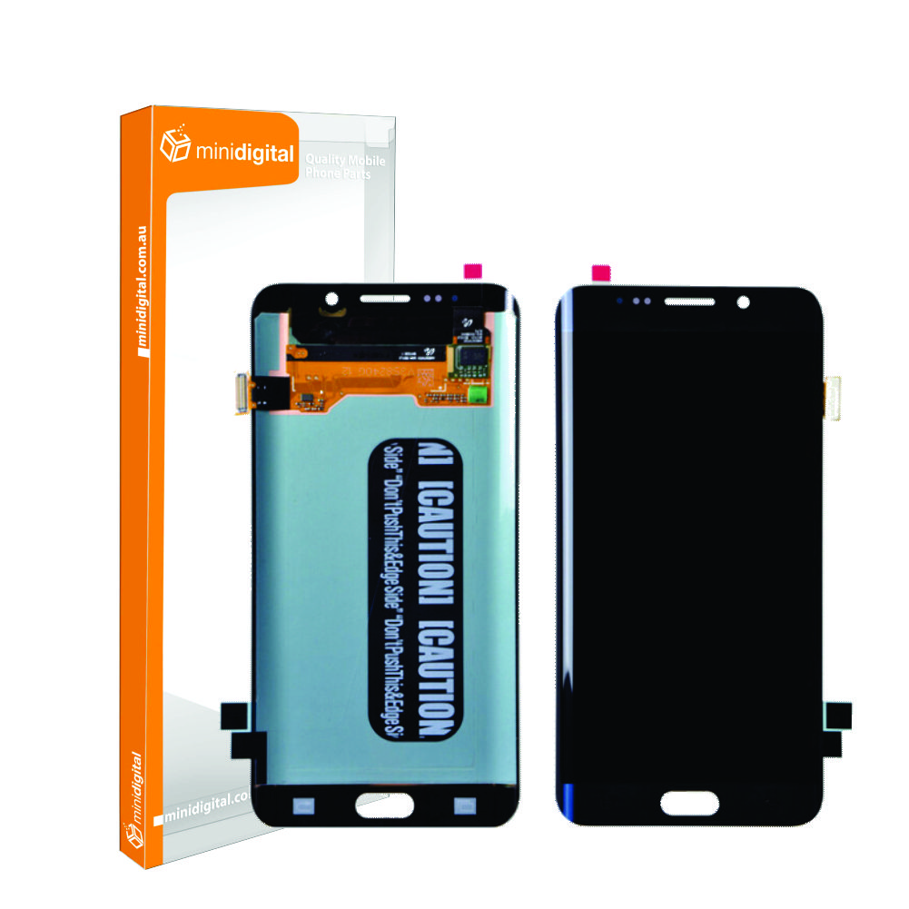 Samsung Galaxy S6 edge LCD Digitizer Blue with frame (black)