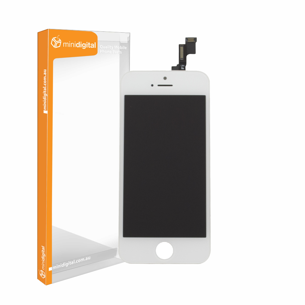 White LCD and touch screen assembly for iPhone 5SE