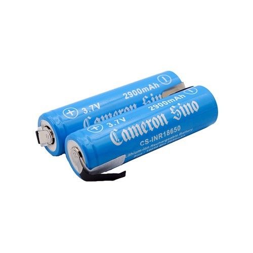 18650 INR 2900mAh HIGH CURRENT Rechargeable Lithium Battery Li-ion with solder tabs