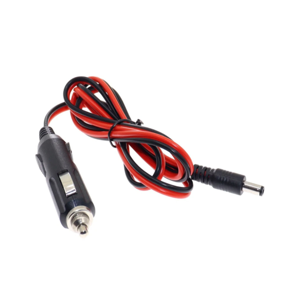 12V 5A DC Car Cigarette Lighter Charger With Fuse, Universal Power Adapter DC Plug 5.5x 2.1mm Cable 1.2m