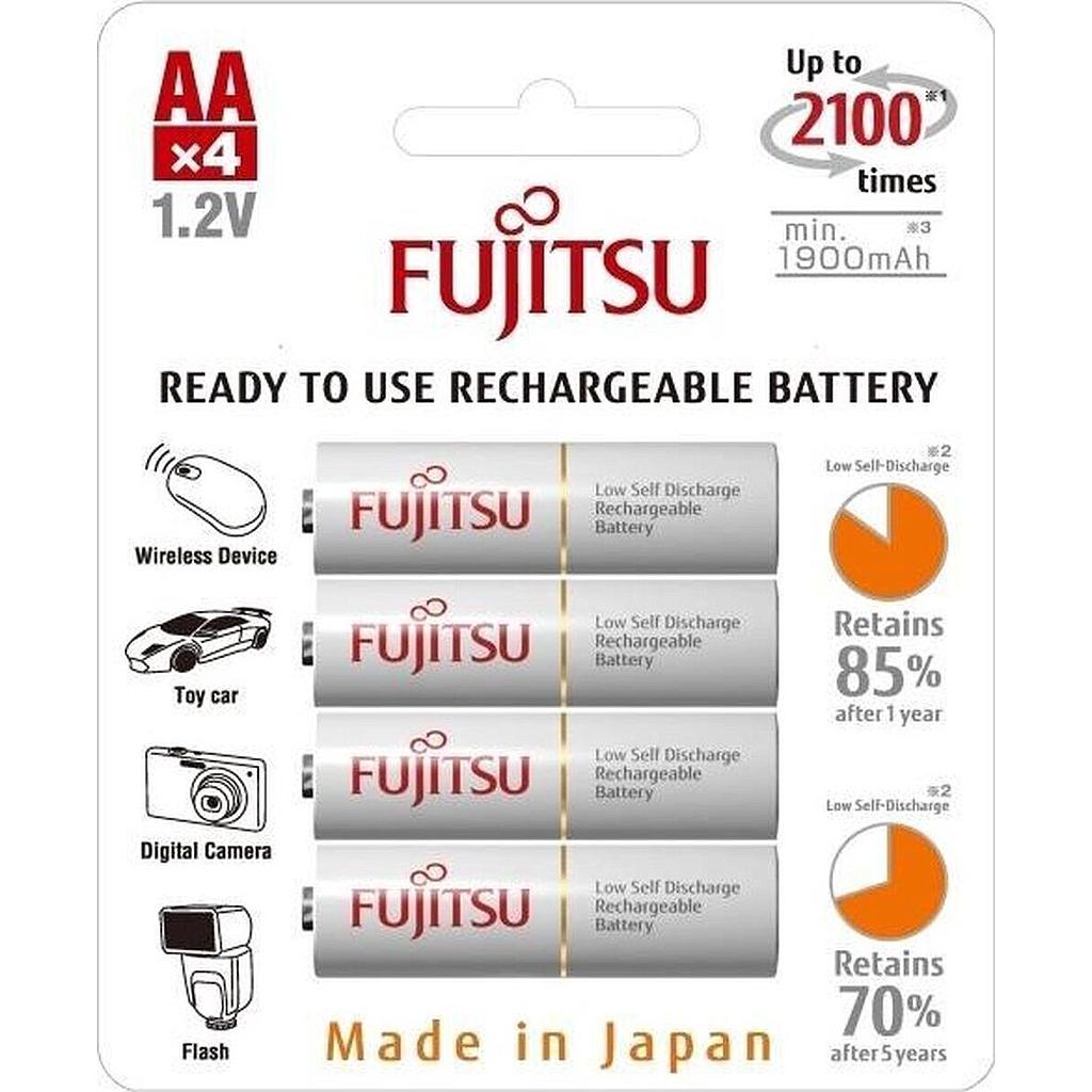 Fujitsu 4 X AA LSD 2000mAh NiMH Batteries HR-3UTC (4B)