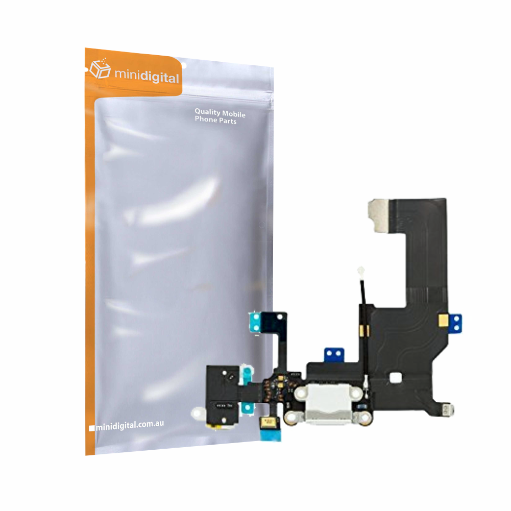 Charge Port Flex with Microphone Black for iPhone 5