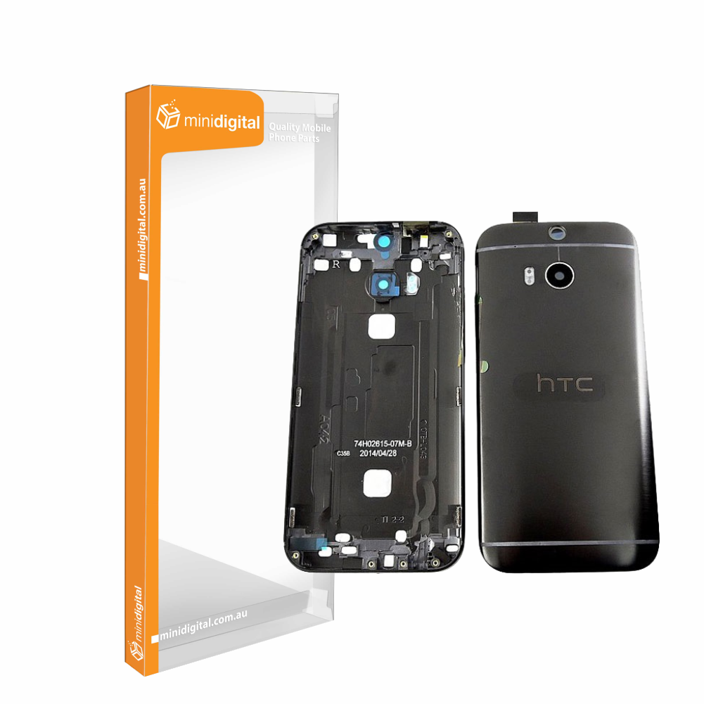 HTC One M8 Black middle frame housing chassis dark grey
