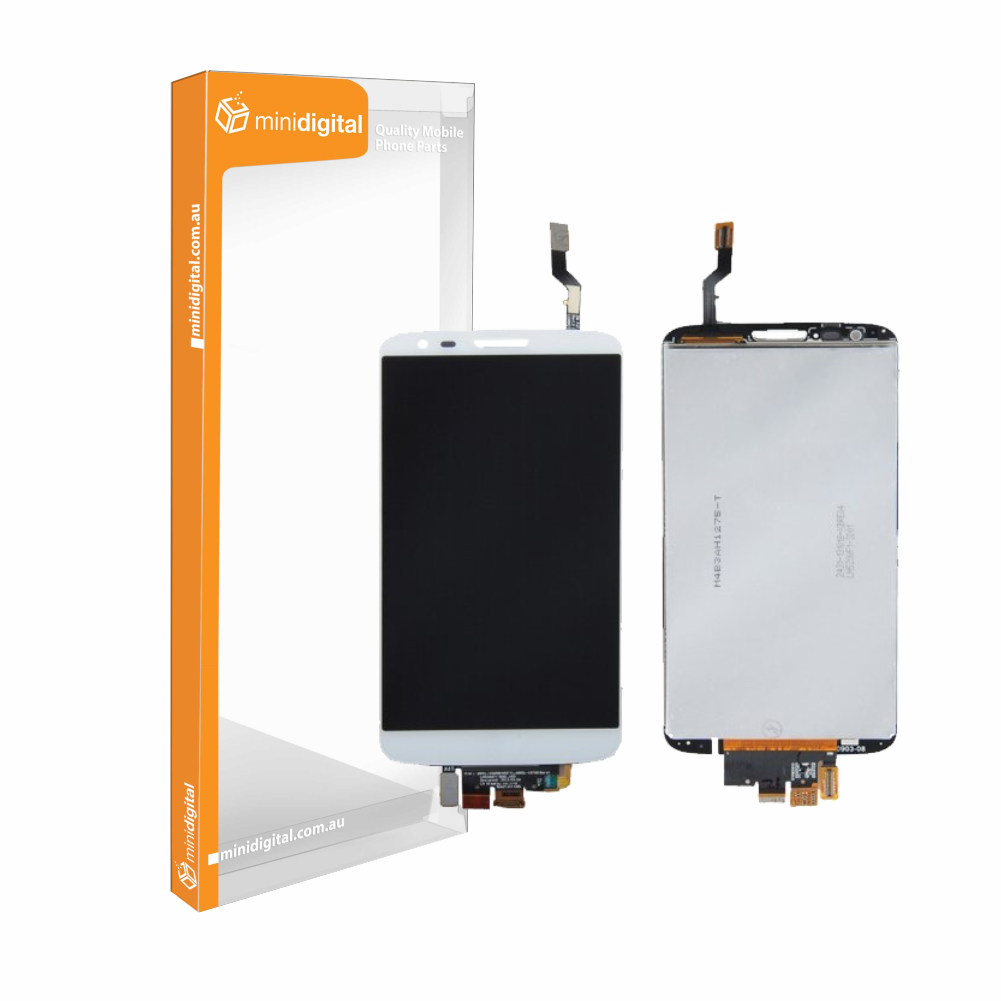 LG G2 D800 lcd digitizer w/frame White (Long Connector)