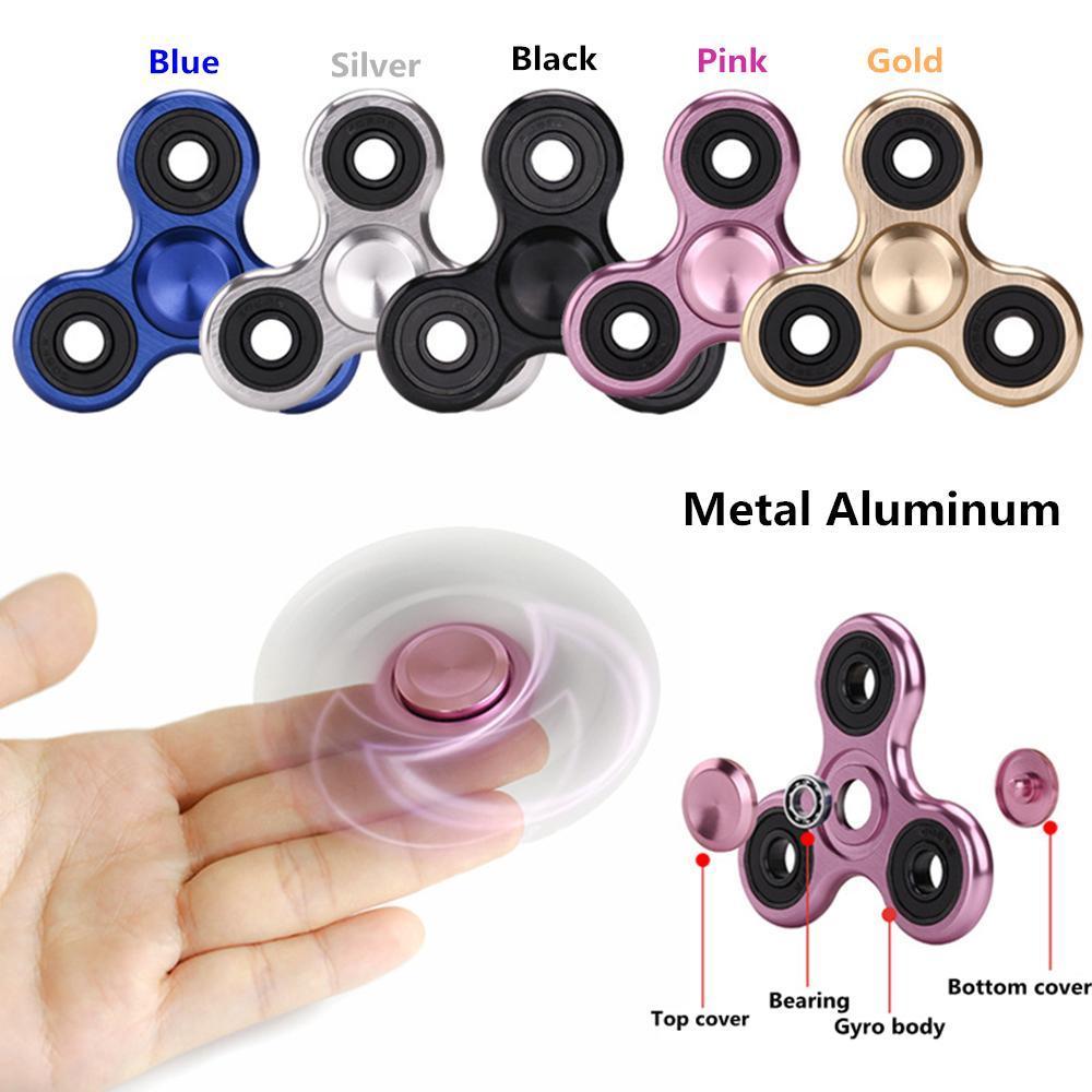 Black Tri aluminium alloy fidget spinner