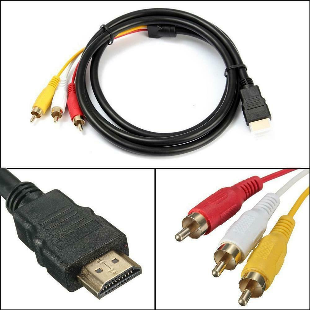 1.5m HDMI Male to 3 RCA Video Audio Converter Component AV Adapter Cable