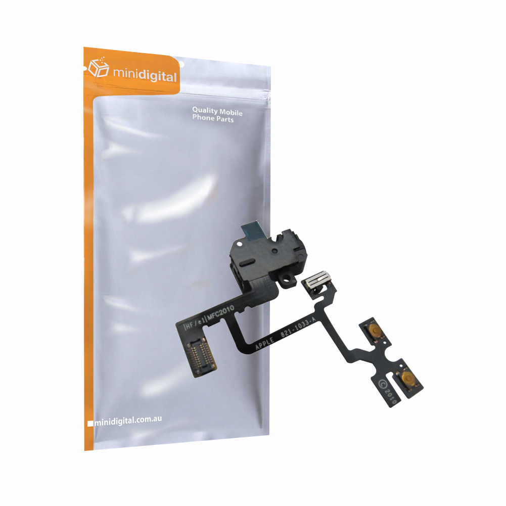 Earphone Volume Flex Ribbon Black for iPhone 4