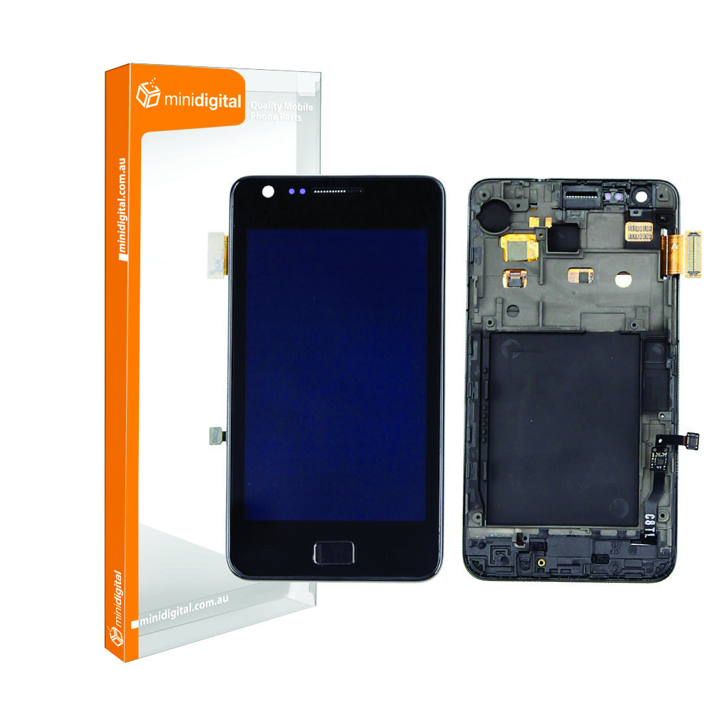 Samsung Galaxy S2 I9100 LCD Digitizer Black with Frame
